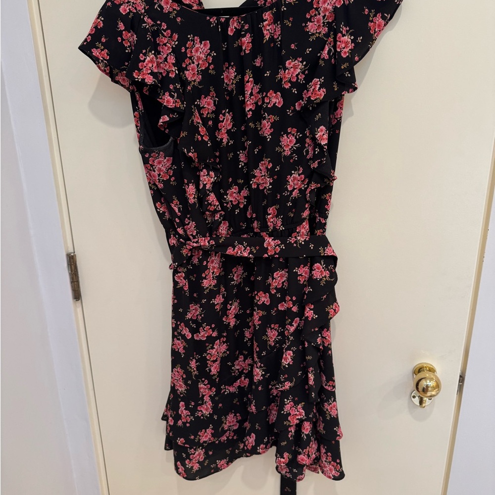 Cece Floral Ruffle Dress